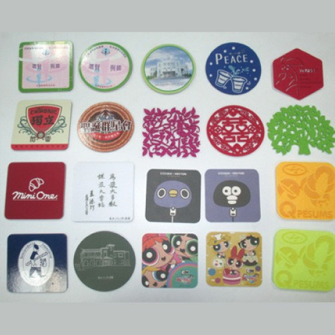 各式各樣杯墊 (陶瓷、羊毛氈、紙、E.V.A)