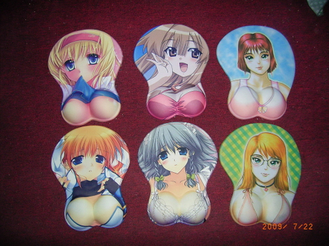 美女胸型矽膠滑鼠墊